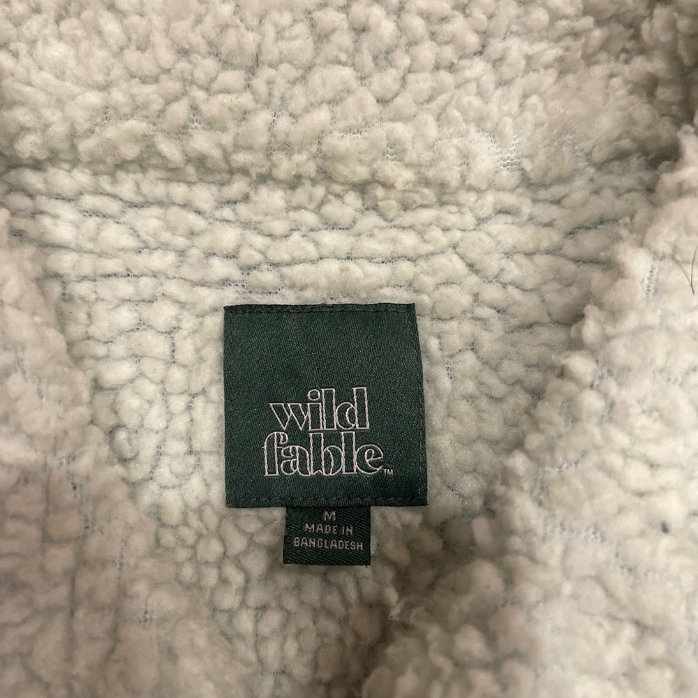 Wild Fable Blue Denim Jacket with Sherpa Collar size Medium - Picture 2 of 3